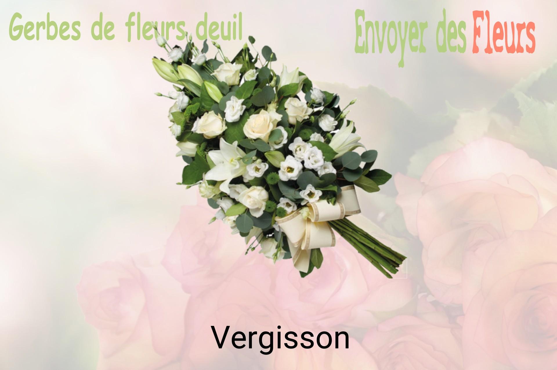 Gerbe de fleurs de deuil livrée à Vergisson